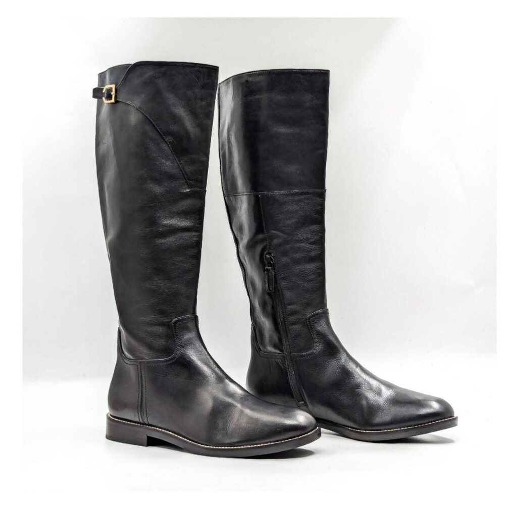 Cole Haan‎ Harrington Grand OS Black Leather Knee High Boots Size 7